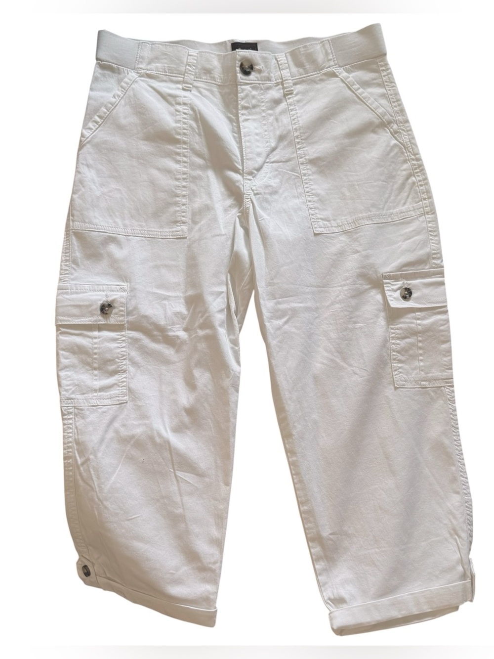 Women’s Lee cropped cargo pants - white